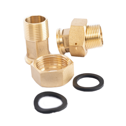 Water Meter Brass Tail, Nut & Washer 15mm