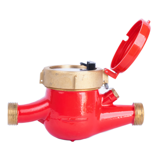 Brass Multi-jet Domestic Water Meter (Hot) 15mm